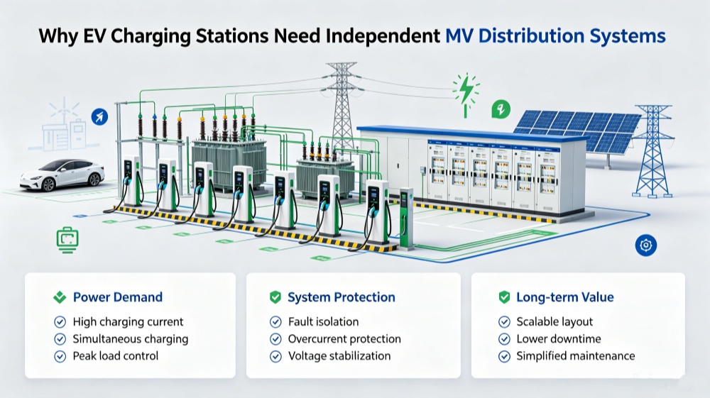 Why EV Stations Need Independent MV Distribution Systems